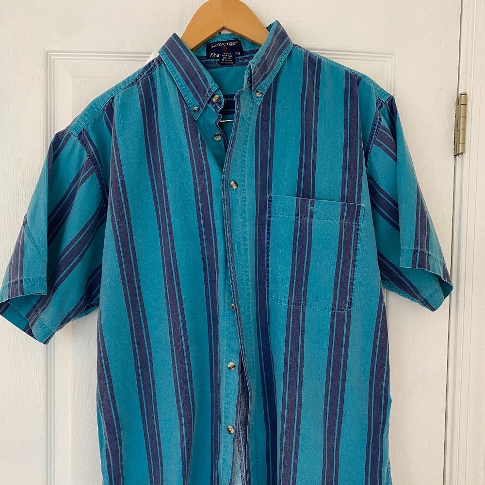 Retro Button Down Short Sleeve Shirt